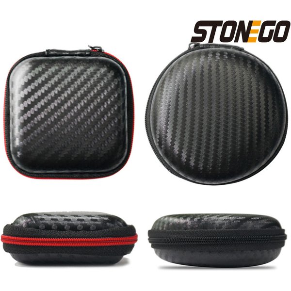 Cable Organizer Storage Box USB Hard Case Earphone Keychain Bags Waterproof SD Card Earbuds Holder Box Circular Square STONEGO