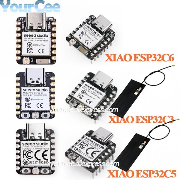 10 pièces/1 pièce ESP32 Seeed Studio XIAO ESP32C6 ESP32C3 ESP32C5 Carte de développement WiFi 6 + Bluetooth compatible BLE 5 Zigbee Matter