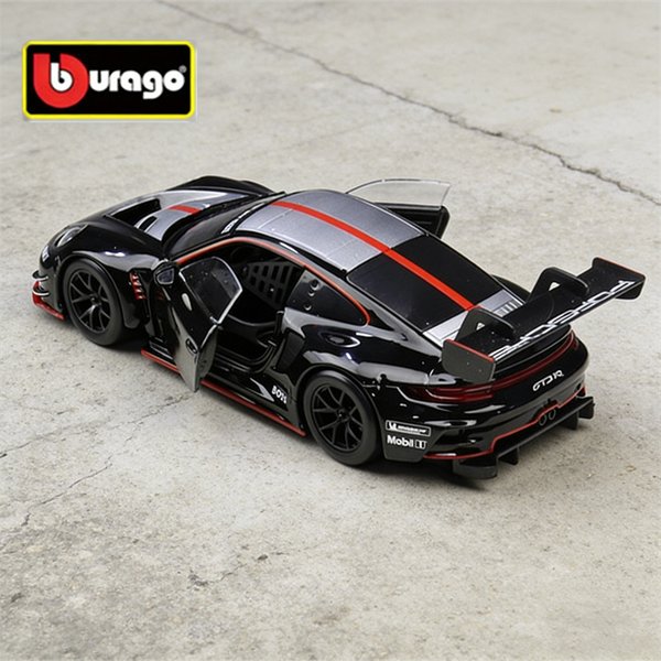 Bburago 1:24 Porsche 911 GT3 R Model Sportowego Auta Wyścigowego z Odlewu Stopu Metalu, Model Pojazdu Wyścigowego na Torze, Wysoka Symulacja, Zabawka dla Dzieci, Prezent