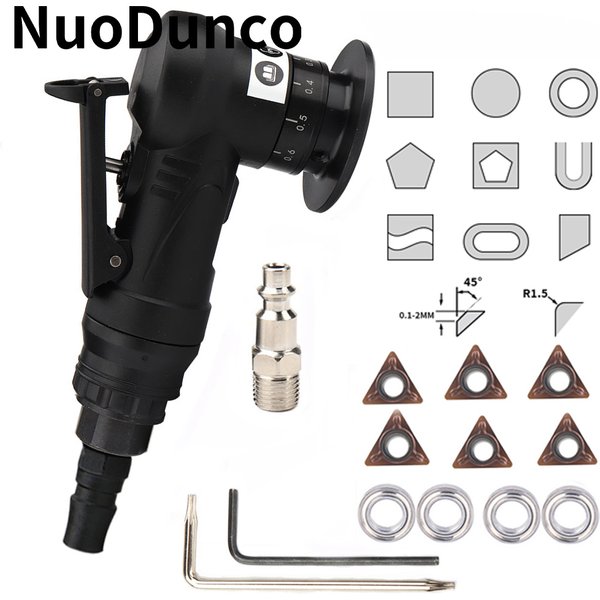 Mini machine de coupe à chanfrein pneumatique, ébavurage du métal, accessoires d'outils pneumatiques, sélection de jeu, 45 °