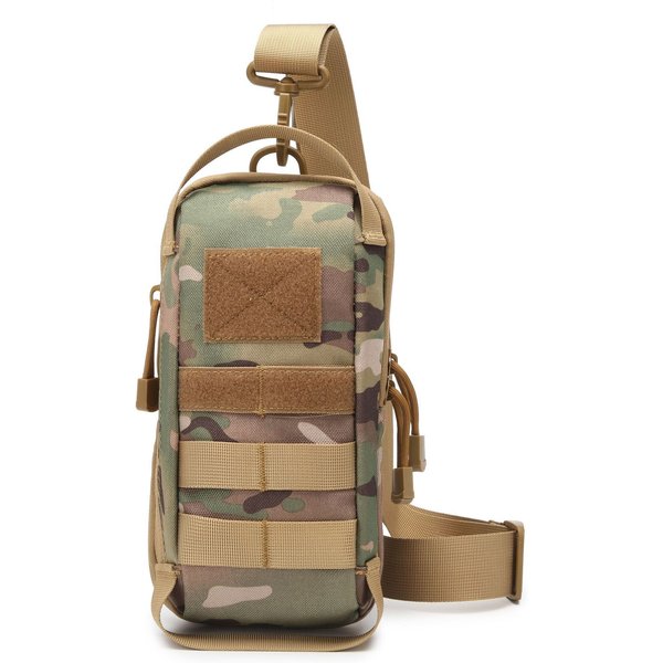 Sac de poitrine de sport étanche pour homme, sac à bandoulière initié pour l'extérieur, la randonnée, le camping, la chasse, le trekking, etc.