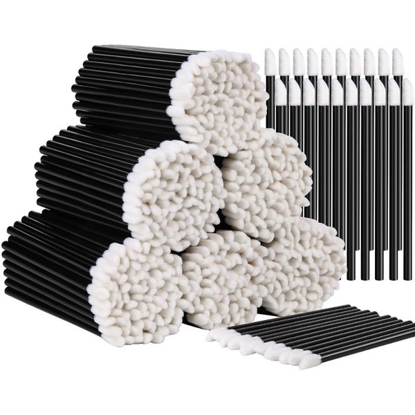 Applicateurs jetables sans peluches pour lèvres, 100 pièces, testeurs de rouge à lèvres, baguettes applicateurs pour maquillage, pinceaux à lèvres, outil de beauté