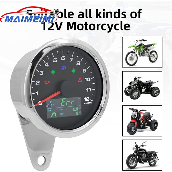 Multifunctional Gauge GPS Speedometer Tachometer Odometer Voltmeter fuel gauge Gear Number N 1-6 for Car Motorcycle