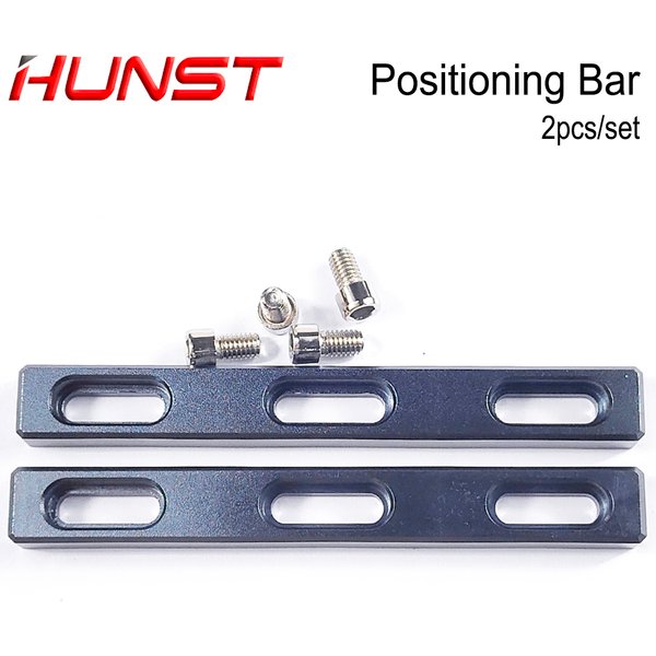 Hunst Worktable Positioning Bar 2pcs 130*16mm Dia.6mm + 4pcs Positioning Screw for DIY Fiber & Co2 & UV Laser Marking Machine