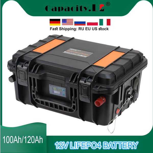 Lifepo4-Batterie, 12 V, 100 Ah, 120 Ah, wiederaufladbare Batterien, 4S1P-Akku mit BMS, für den Außenbereich, für Wohnmobile, Boote, Angeln, Solar, wiederaufladbar