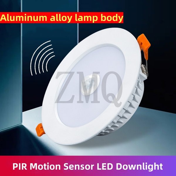 Plafonnier LED à détecteur de mouvement 220V 5W 7W 9W 12W Blanc chaud/froid pour couloir, escalier, entrepôt