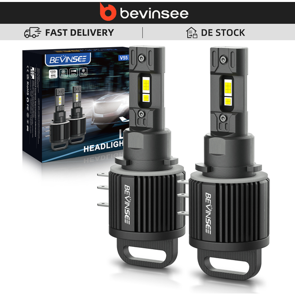 Ampoules de phares de voiture LED BEVINSEE 110W H15 11000LM Super lumineuses, faisceau puissant + DRL H15 Lampe LED auto 12V pour VW pour Golf MK7/6 pour Audi A3 A5 A6
