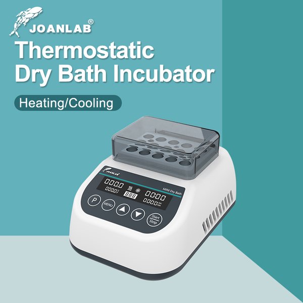 JOANLAB Portable Mini Thermostatic Dry Bath Incubator Lab Heater With Heating Block For 0.2/0.5/1.5/2ml Centrifuge Tube
