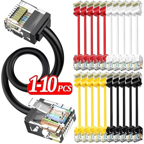 1/5/10 szt. Cienki kabel sieciowy CAT6A RJ45 UTP 10Gbps Cat6A do paneli patchowych NAS PS5, elastyczny kabel Cat6a 10/20/30CM