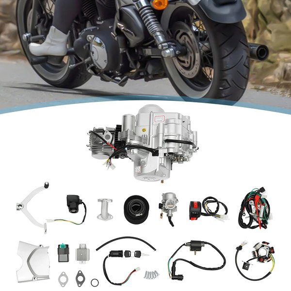 125CC 4-Takt Halbautomatischer Motor mit 4 Gängen und Rückwärtsgang für ATV Go-Kart