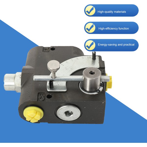 Hydraulisches Durchflussregelventil, einstellbares Prioritäts-Durchflussverteilerventil für Traktoren und Hydrauliksysteme, zur Druck- und Durchflussregelung mit Rücklauf-Funktion, ca. 16 x 14 cm 3,8