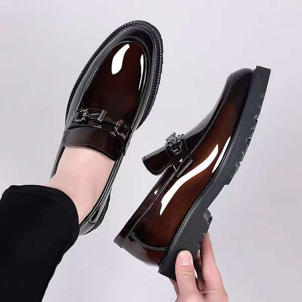 Chaussures de marche en cuir véritable pour hommes, semelles épaisses en caoutchouc de haute qualité, antidérapantes, confortables, marque de luxe, pour les déplacements professionnels