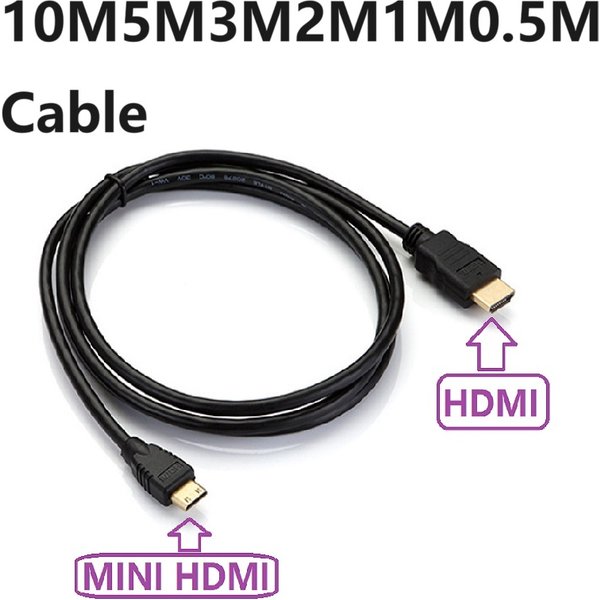 Mini hdmi-kompatibel mit hdmi kabel 1080p 3d vergoldeter stecker für monitor tablet kamera dv grafikkarte hdtv display projektion
