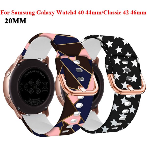 Bracelets de rechange pour montre connectée Samsung Galaxy Watch 5 Pro/4 44 40mm, en Silicone, 4 Classic 46 42mm