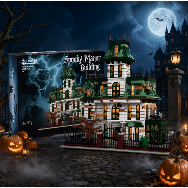 Ensemble de blocs de construction MOC Movies Game Addams Nightmare Castle, 3378 pièces, modèle modulaire d'architecture de manoir hanté, jouets d'assemblage DIY, cadeau de Noël et d'Halloween pour