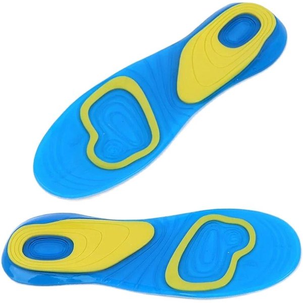 1 Pair Insole Silicone Gel Comfortable Shoes Single Men's Shock Insoles Inserts Women's Massage Insoles Silicone Insoles GD-1