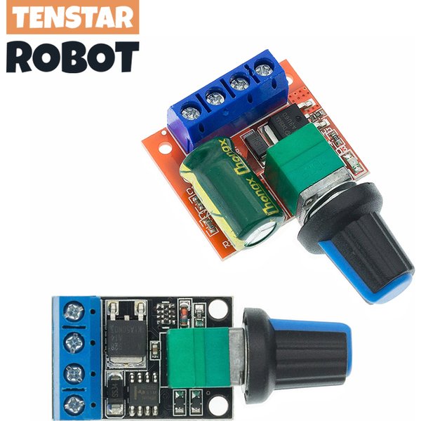 Mini 5A 10A 90W PWM 12V DC Motor Drehzahlregler Modul DC-DC 4,5V-35V Einstellbare Regler Steuerregler Schalter 24V