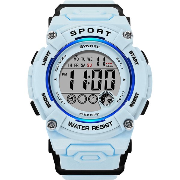 Student Watch Damenuhren Mädchen 50M wasserdichte Uhr Multifunktionale leuchtende Mädchen-Jungen-Uhr