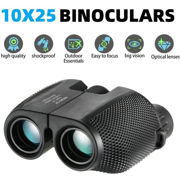Jumelles 10X25 HD Mini télescope Portable BAK4 FMC télescope enduit observation des oiseaux en plein air chasse voyage Camping jeu de balle
