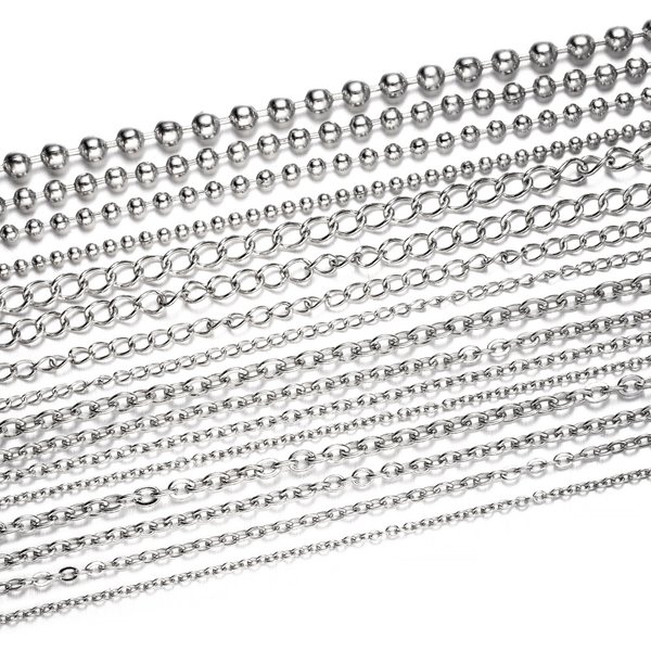 5 mt/los Mehrere Stile Edelstahl Verlängerung Kette Kugel Kette Für DIY Armband Halsketten Schmuck, Die Entdeckungen Zubehör