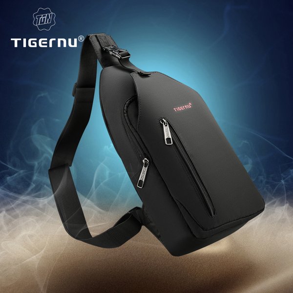 Tigernu Männer Umhängetasche Spritzwassergeschützte Marke Umhängetasche Mini Ipad Handy Geld Telefon Gürtel Brust Tasche Männliche Kleine Tasche