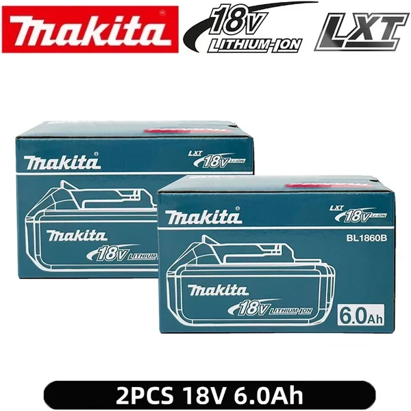 100% Original Makita Akku 18V 6.0Ah Wiederaufladbarer Akku, ersetzt Makita BL1830BL1840BL1850BL1860B, Elektrowerkzeug-Akku