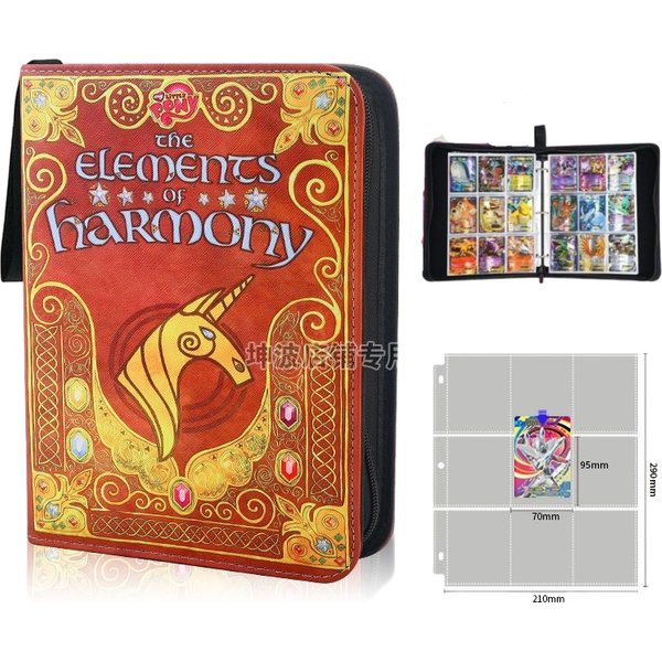 My Little Pony Kartenbuch, Leder, Reißverschluss, Visitenkartenhalter, Cartoon-Peripheriegerät, niedliches, trendiges Spielzeug für Kinder, Luxus-Geschenk