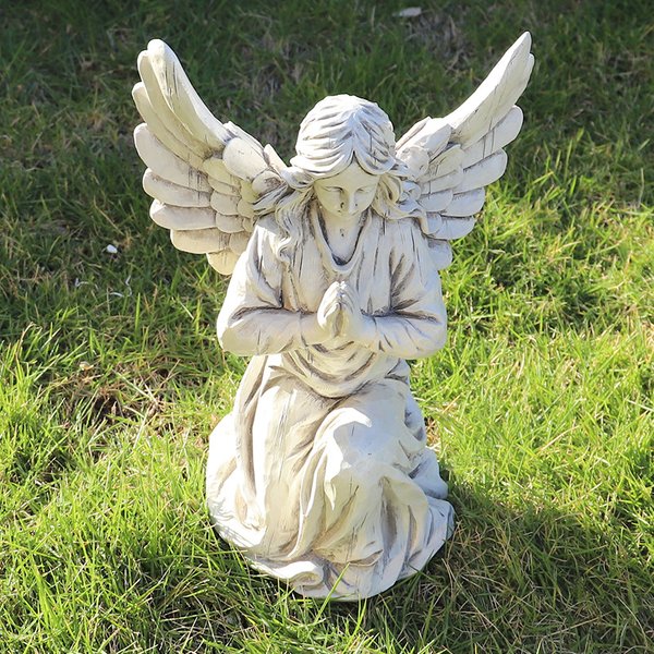 Neue kreative Engel Statuen religiöse kniende Engel Harz Figur Handwerk Geschenk Garten Dekoration Ornamente