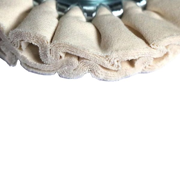 Roue de polissage des voies respiratoires en coton, diamètre 80mm, roue de tampons de polissage pour le métal, l'acier inoxydable, l'aluminium adapté à la plupart des perceuses