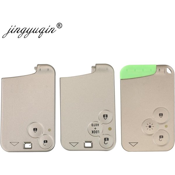 Jingyuqin 2-Tasten-Autoschlüsselkartenhülle, Smartcard-Schlüsselgehäuse ohne Schlüssel für Renault Laguna Espace, Ersatz