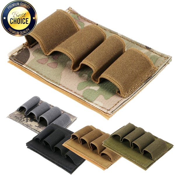 Taktische 12/20 GA 4 Runde Munition Träger Halter Schrotflinte Shell Molle Nylon Magazin Tasche Panel Taschenlampe Stift Veranstalter