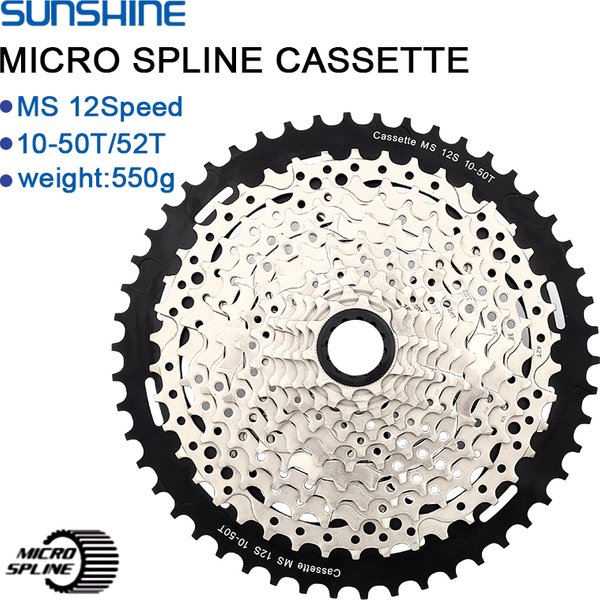SUNSHINE 12S 10-50T/52T MS Kassette MTB Micro Spline K7 12V Shimano M6100 118 L/KMC X12 Kette für M8100 M9000 M9100 Kettenrad