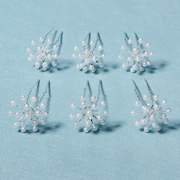 Mode U-förmigen Pin Metall Haarspange Clip Haarnadeln Simulierte Perle Braut Tiara Haar Zubehör Hochzeit Frisur Design Werkzeuge