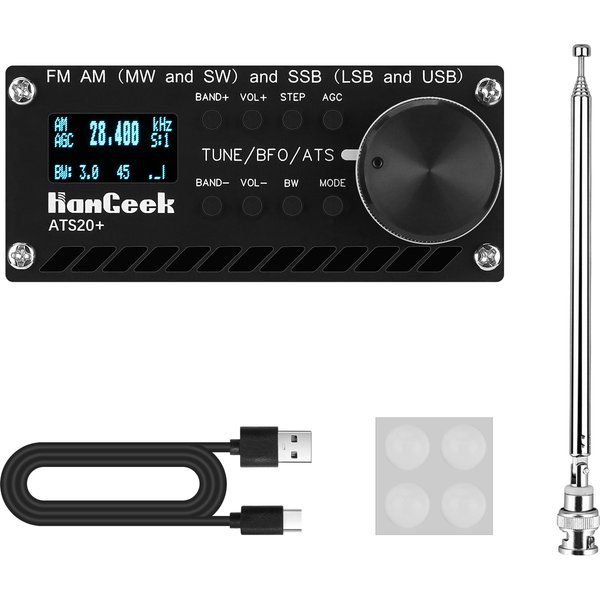 HamGeek ATS20 plus Mini ATS20+ Handheld SI4732 Funkempfänger DSP SDR Empfänger FM AM (MW & SW) SSB (LSB & USB)