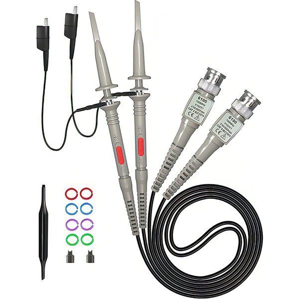 1 stücke/2 stücke p6100 bnc Oszilloskop-Sonden-Kit 100MHz 1x 10x Mayitr Hochpräzisions-Scope-Analysator Alligator-Clip-Sonden-Test leitungen