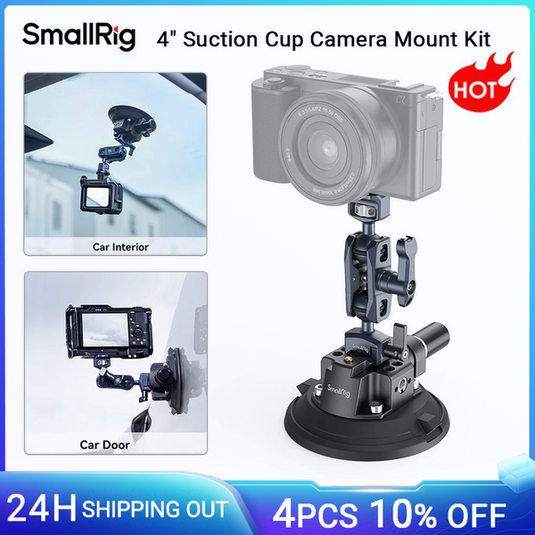 SmallRig-Kit de montage de caméra à ventouse avec rotule, caméra d'action, prise de vue de véhicule de téléphone, bras magique, charge 3kg -4236, 4"
