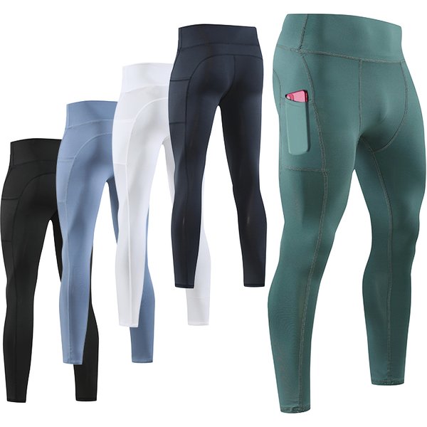 Gym hommes Fitness course pantalons de Sport athlétisme Leggings serrés Joggings maigre Yoga pantalons de Compression pantalons de survêtement coupe sèche