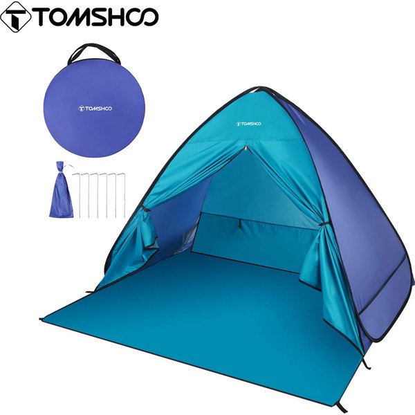 TOMSBathroom-Tente de camping en plein air O Pop Up, tente de plage, ombre de plage extérieure légère, abri solaire, tente de voyage, cabine d'amendements, 3-4