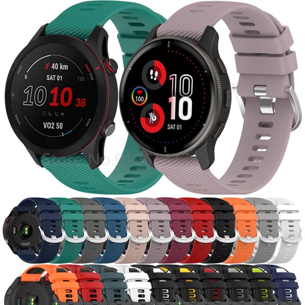Silicone Wrist Strap For Garmin Forerunner 255 265 255S 265S 165 55 645 Venu 3 3S 2 Plus Vivoactive 5 Smart Watch Band Bracelet