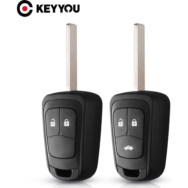 KEYYOU 2/3 Buttons Car Remote Key Shell Fob Case For Chevrolet AVEO Cruze For Opel Malibu Sonic Replacement HU100 Key Blade