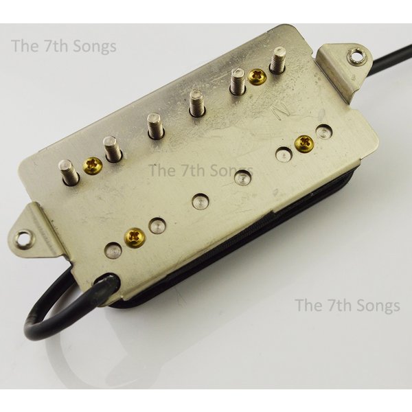 Aldrich-Inspirierter Hals- und Brücken-Tonabnehmer, Handgewickelter Alnico 5 Humbucker Pickup in Schwarz / Nickel mit 4-Leiter-Kabel für E-Gitarre