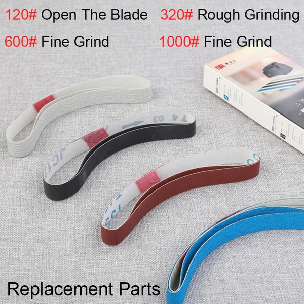 TAIDEA TG2109 – ceinture de ponçage pour affûteur de couteaux, grain électrique 120/320/600/1000 # TG2002, accessoires de remplacement exclusif, 4 couleurs