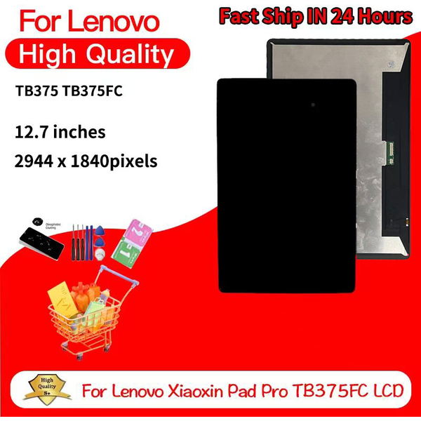 Écran tactile LCD de 12.7 pouces pour Lenovo Xiaoxin Pad Pro Tab TB375FC, panneau numériseur en verre, ensemble complet, pièces de réparation