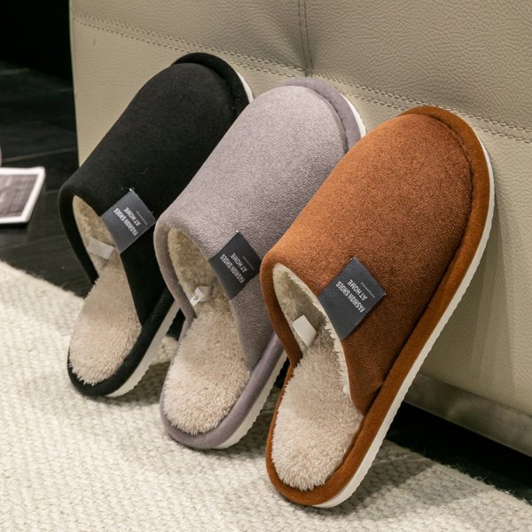 Winterwarme Hausschuhe für Herren, rutschfeste, weiche Schuhe, bequeme flache Hausschuhe für den Innenbereich, Schlafzimmer, Plüschhausschuhe, Schlafzimmerschuhe für Damen