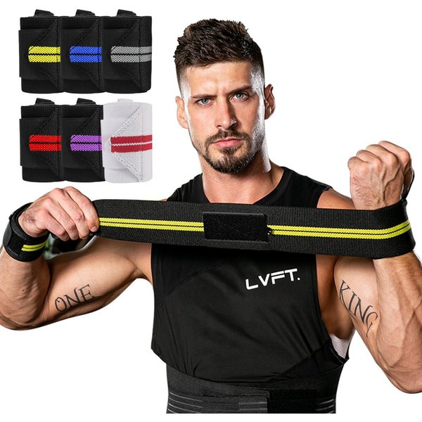 Bracelets de soutien de poignet élastiques en Nylon, 1 paire, pour le sport, l'haltérophilie, le Crossfit, la musculation, la musculation