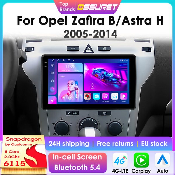 2Din 360-Grad-Kamera Android Autoradio für Opel Zafira B Astra H 2005-2014 Auto-Multimedia-Player Intelligenter Bildschirm Autoradio Carplay