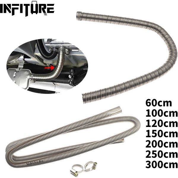 60-200 cm Dual-schicht Auto Heizung Auspuffrohr Edelstahl Für Webasto Eberspacher Air Diesel Heizung Abluft schlauch Rohr Linie
