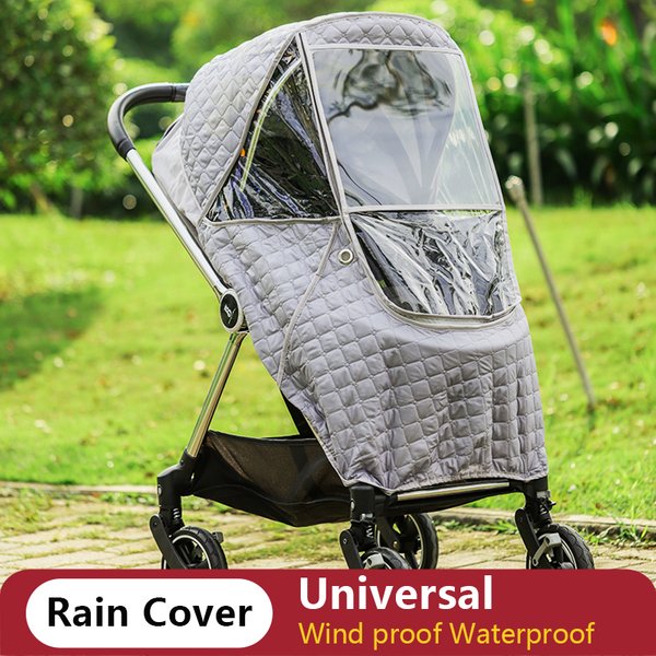 Windschutz Regenschutz Universal 2 in1 Regenmantel für Kinderwagen wasserdicht Winter warm Baumwolle Kapuze Kinderwagen Zubehör