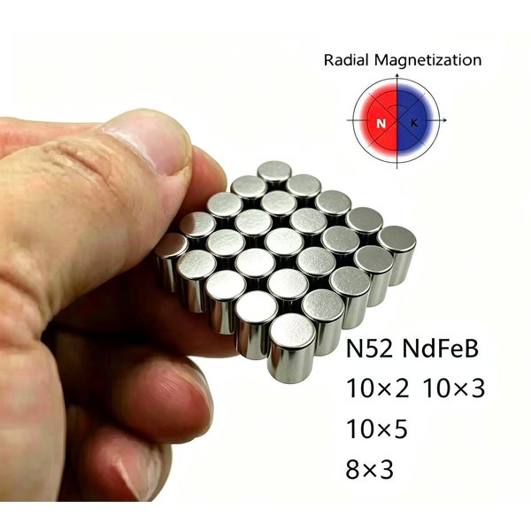N52 10x2 10x3 8x3 10x5 Starke Neodym-Magnete Scheibenmagnete für 3D-Drucker, Motorroller, Magnetisches E-Bike, Leistungsstarke Magnete, Booster, Runder Ring