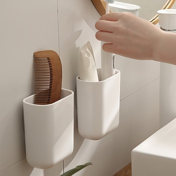Die an der Wand montierte Aufbewahrungsbox kann Wasser ablassen, geeignet für die Aufbewahrung von Zahnpasta und Zahnbürsten an der Badezimmerwand geeignet